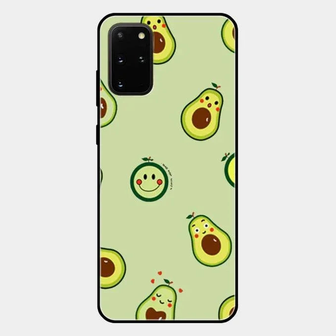 Cute Avocado Glossy Metal Case Cover For Samsung Galaxy S20 Plus