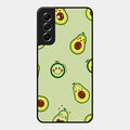 Cute Avocado Glossy Metal Case Cover For Samsung Galaxy S21 Fe 5G