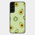 Cute Avocado Glossy Metal Case Cover For Samsung Galaxy S22 Plus 5G