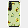 Cute Avocado Glossy Metal Case Cover For Samsung Galaxy S23 5G