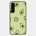 Cute Avocado Glossy Metal Case Cover For Samsung Galaxy S23 Fe 5G