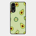 Cute Avocado Glossy Metal Case Cover For Samsung Galaxy S25 Edge 5G