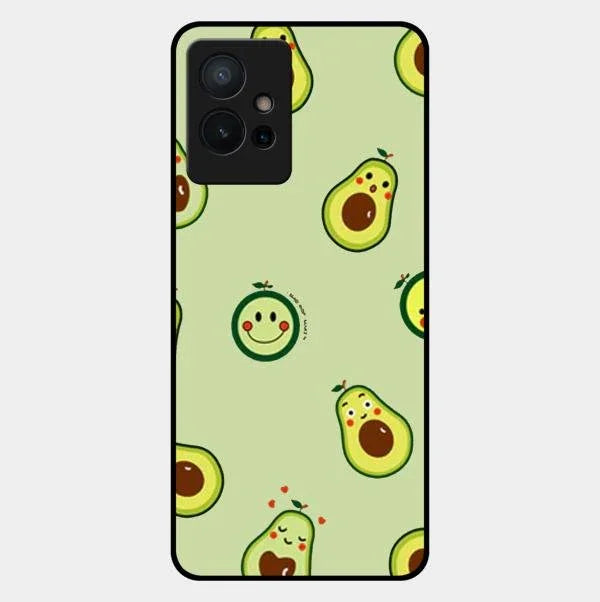 Cute Avocado Glossy Metal Case Cover For Vivo T1 5G