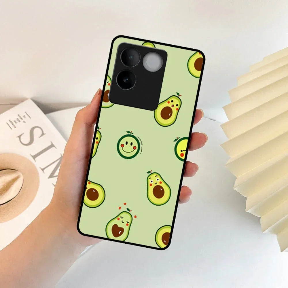 Cute Avocado Glossy Metal Case Cover For Vivo - ShopOnCliQ