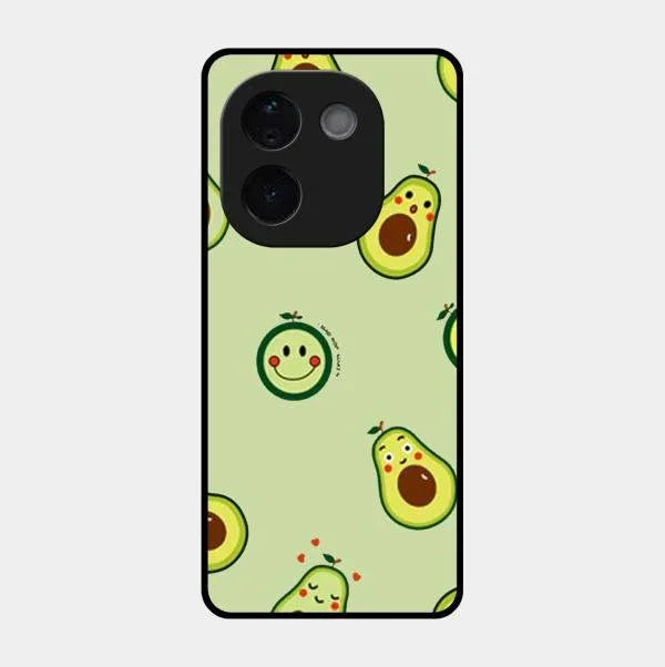 Cute Avocado Glossy Metal Case Cover For Vivo T3 Pro 5G