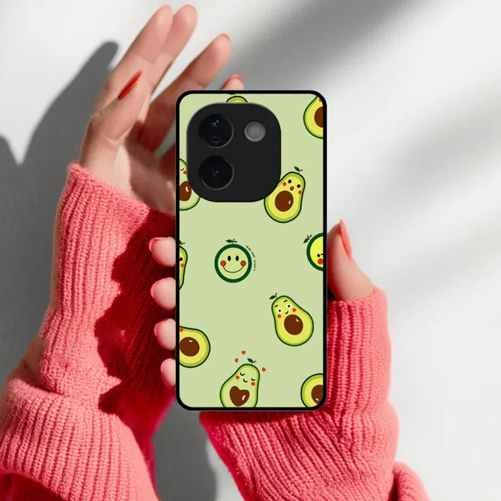 Cute Avocado Glossy Metal Case Cover For Vivo - ShopOnCliQ