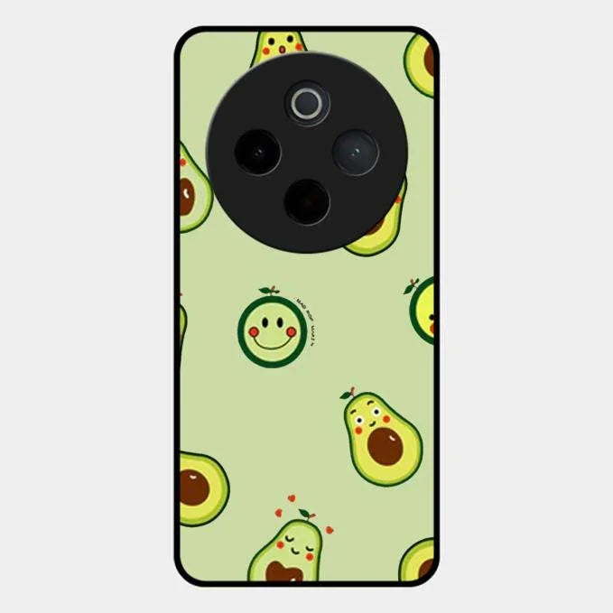 Cute Avocado Glossy Metal Case Cover For Vivo T4 5G