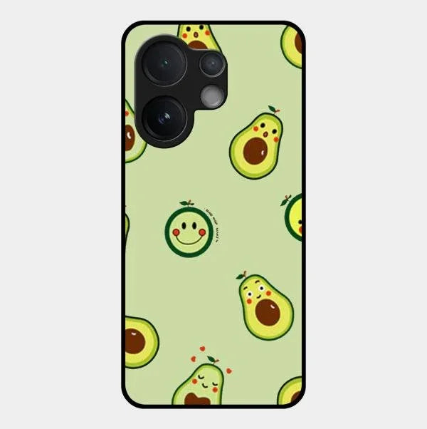 Cute Avocado Glossy Metal Case Cover For Vivo T4 Pro 5G