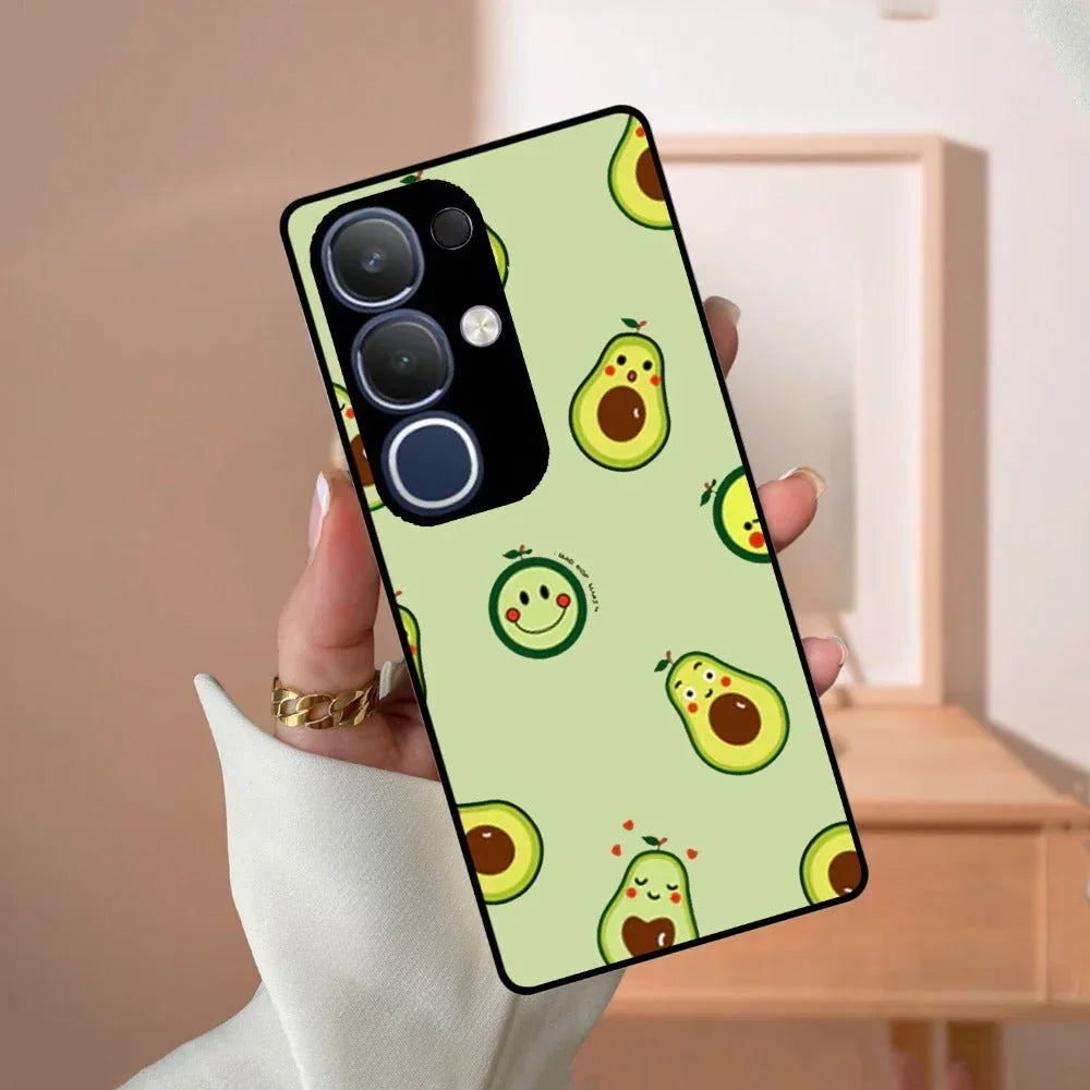 Cute Avocado Glossy Metal Case Cover For Vivo - ShopOnCliQ