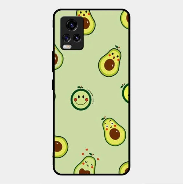 Cute Avocado Glossy Metal Case Cover For Vivo V20 Pro 5G