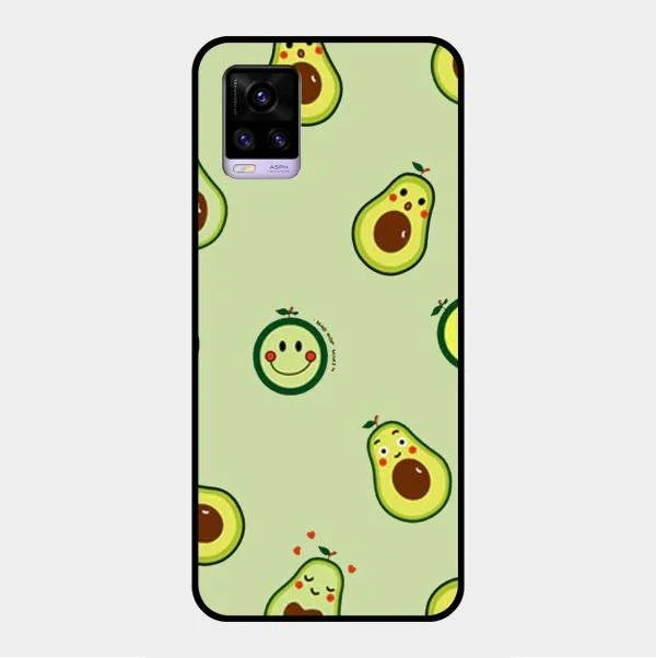 Cute Avocado Glossy Metal Case Cover For Vivo V20