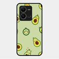 Cute Avocado Glossy Metal Case Cover For Vivo V25 5G