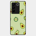 Cute Avocado Glossy Metal Case Cover For Vivo V27 5G