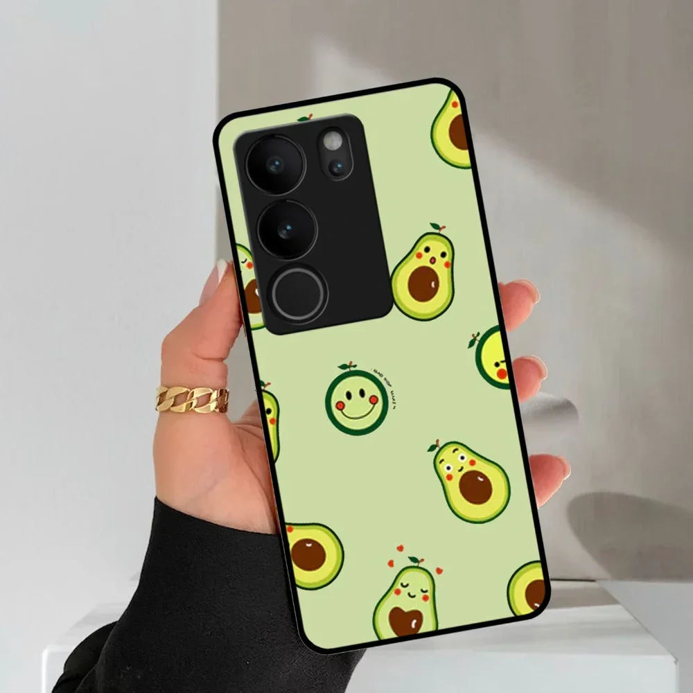Cute Avocado Glossy Metal Case Cover For Vivo - ShopOnCliQ