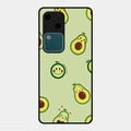 Cute Avocado Glossy Metal Case Cover For Vivo V30 5G