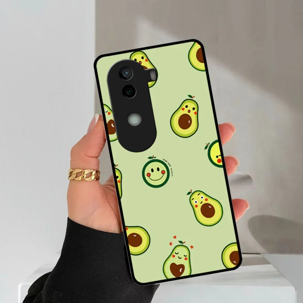Cute Avocado Glossy Metal Case Cover For Vivo - ShopOnCliQ