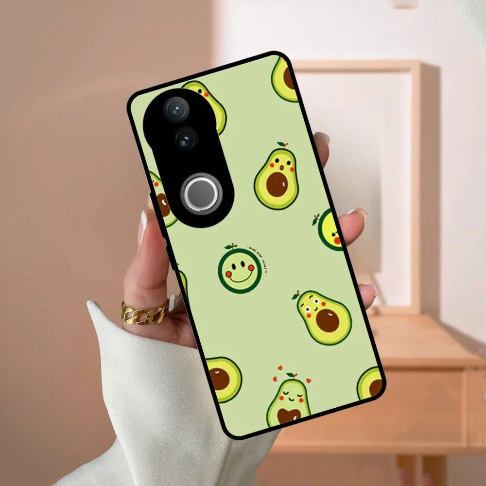 Cute Avocado Glossy Metal Case Cover For Vivo - ShopOnCliQ