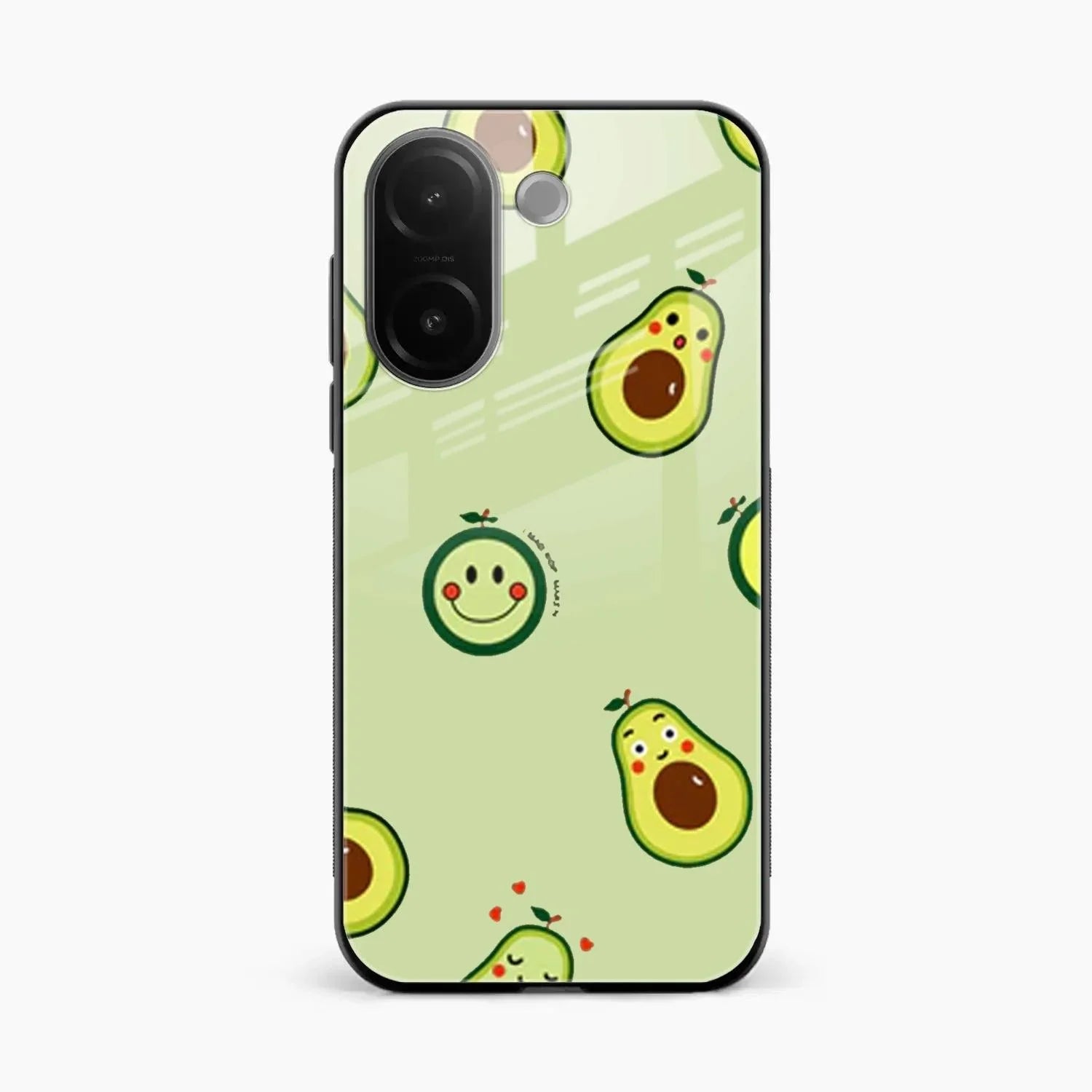 Cute Avocado Glossy Metal Case Cover For Vivo V60e 5G