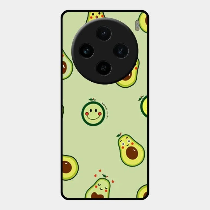 Cute Avocado Glossy Metal Case Cover For Vivo X100 5G