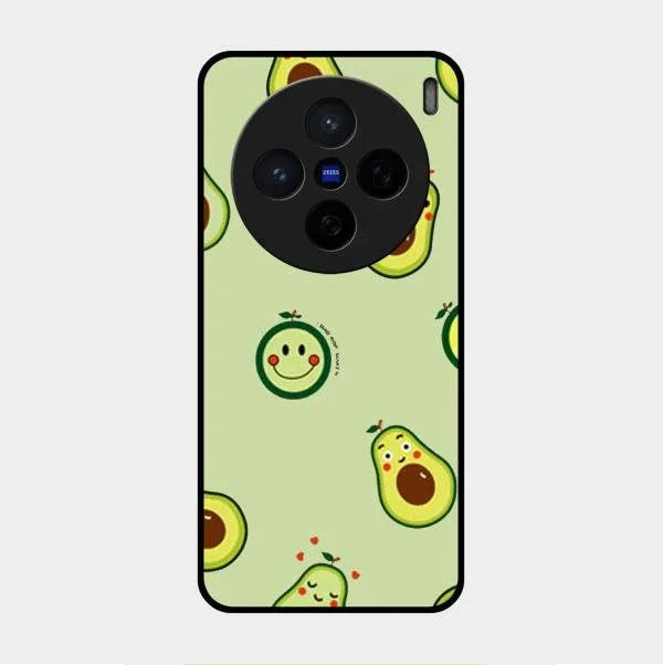 Cute Avocado Glossy Metal Case Cover For Vivo X200 5G