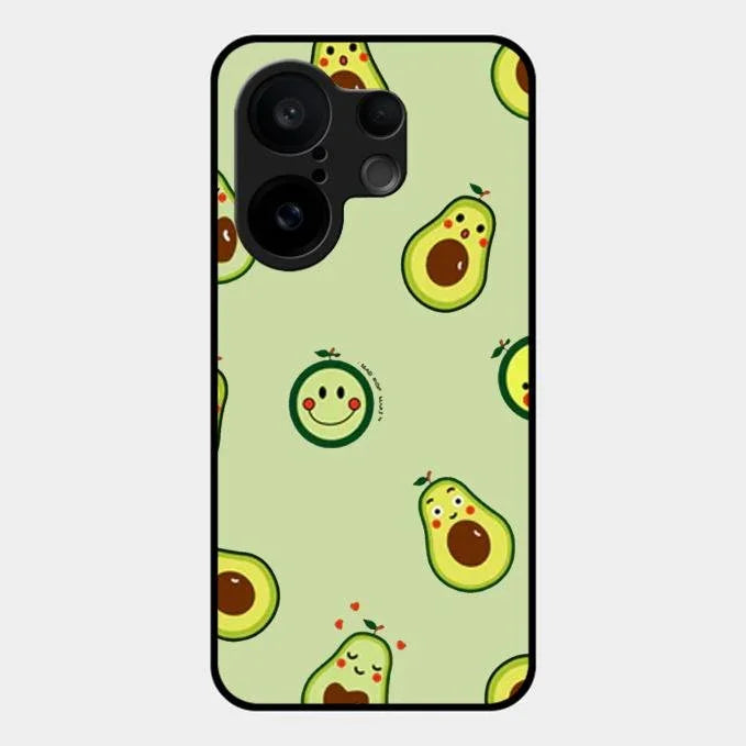 Cute Avocado Glossy Metal Case Cover For Vivo X200 Fe 5G