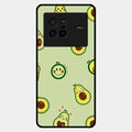 Cute Avocado Glossy Metal Case Cover For Vivo X80 5G