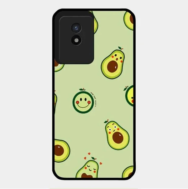 Cute Avocado Glossy Metal Case Cover For Vivo Y02T