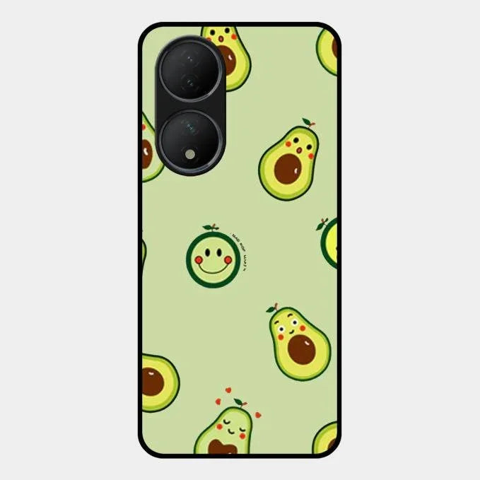 Cute Avocado Glossy Metal Case Cover For Vivo Y100A 5G