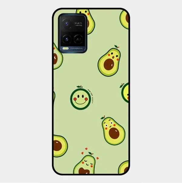 Cute Avocado Glossy Metal Case Cover For Vivo Y21A