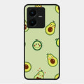 Cute Avocado Glossy Metal Case Cover For Vivo Y22