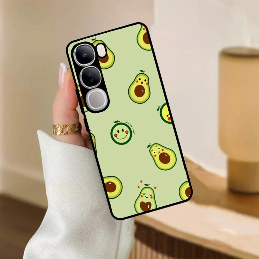 Cute Avocado Glossy Metal Case Cover For Vivo - ShopOnCliQ
