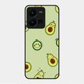 Cute Avocado Glossy Metal Case Cover For Vivo Y35