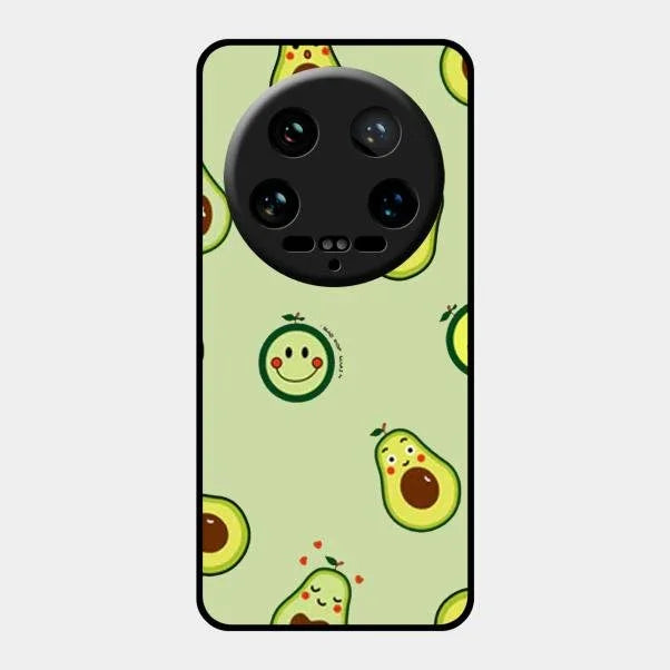 Cute Avocado Glossy Metal Case Cover For Xiaomi 14 Ultra