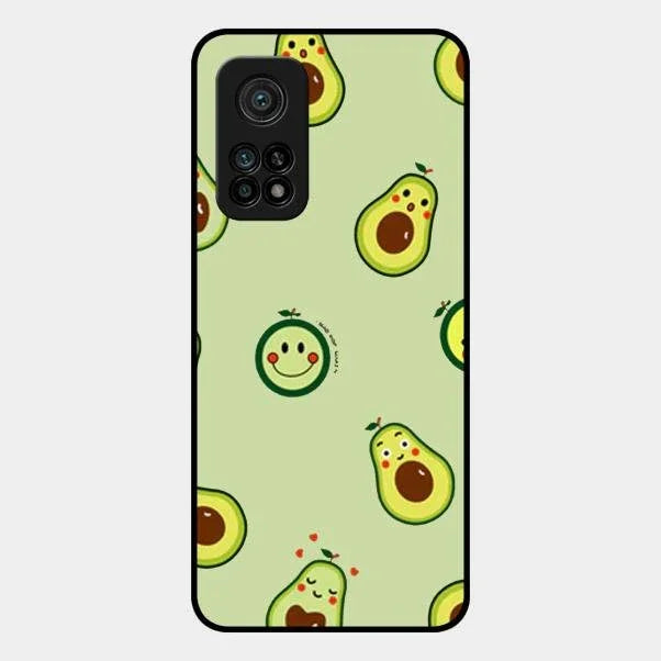 Cute Avocado Glossy Metal Case Cover For Xiaomi Mi 10T Pro 5G