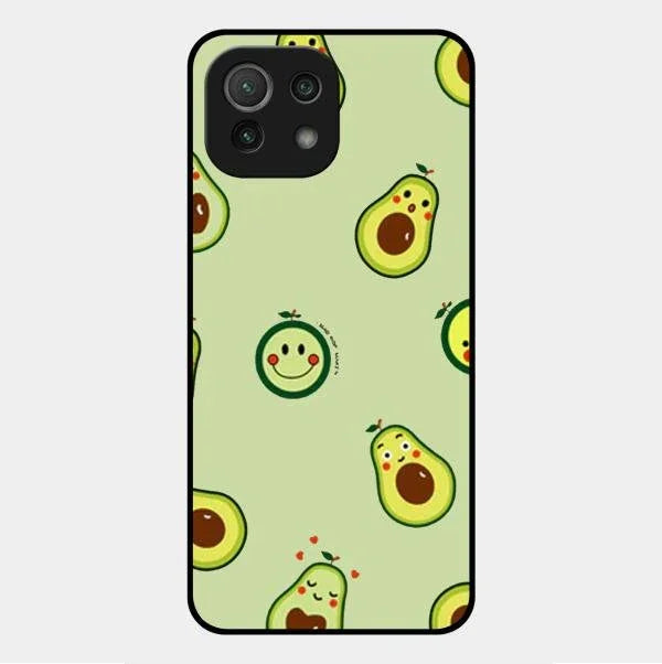 Cute Avocado Glossy Metal Case Cover For Xiaomi Mi 11 Lite