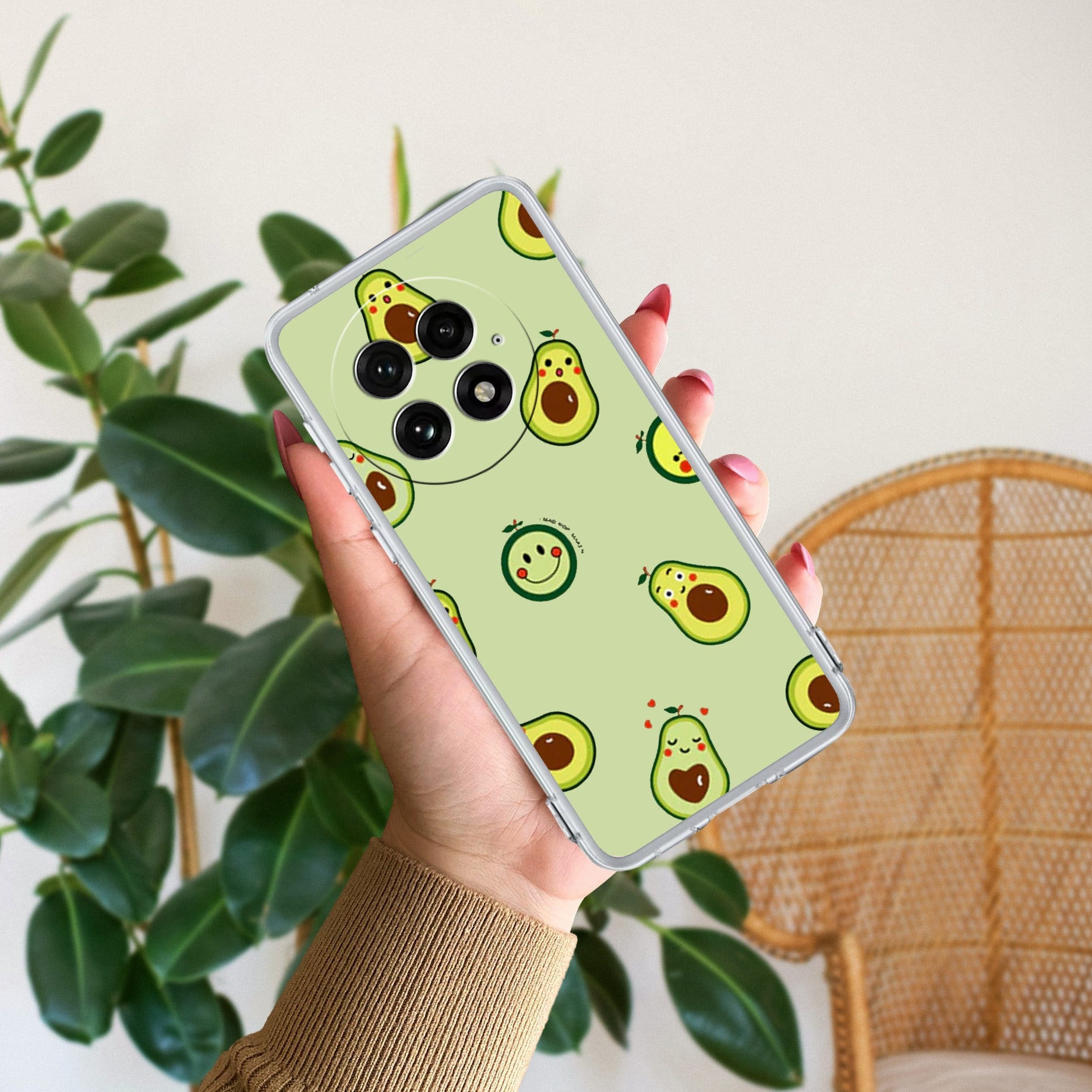 Cute Avocado Anti Yellow Case For OnePlus 13 5G