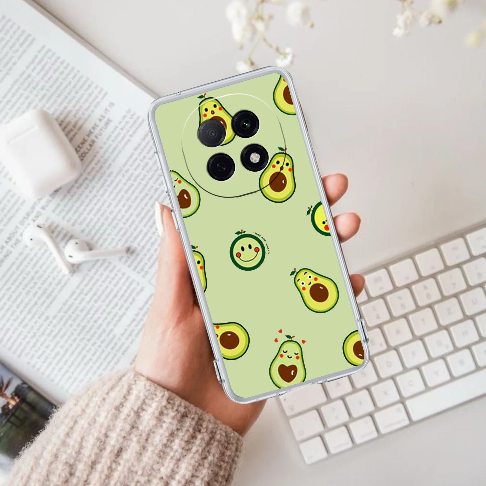 Cute Avocado Anti Yellow Case For Oppo F29 Pro 5G