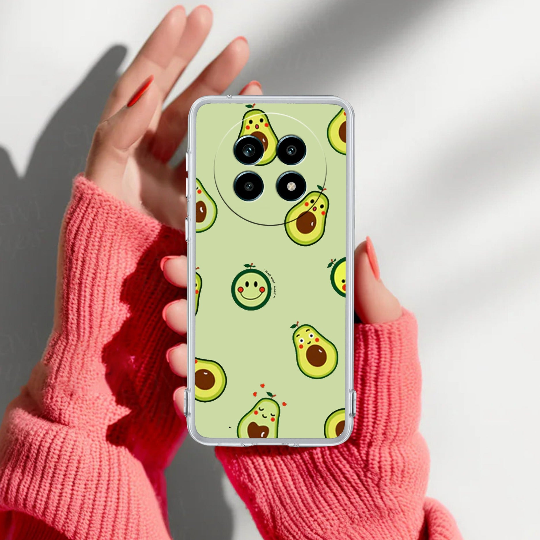 Cute Avocado Anti Yelllow Case For Realme 14 Pro Lite 5G