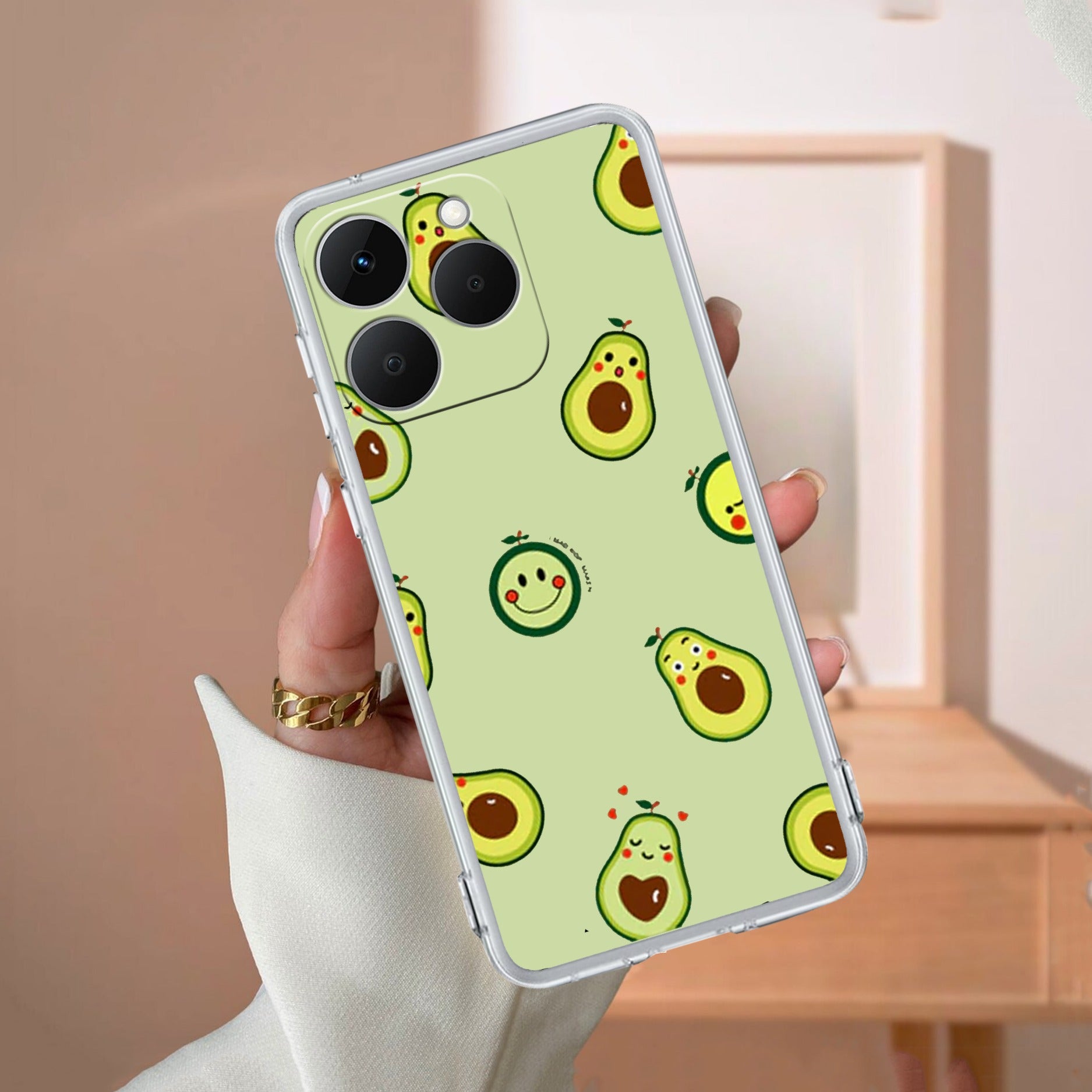 Cute Avocado Anti Yellow Case For Realme 15T 5G