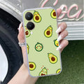 Cute Avocado Transparent Silicon Case For Vivo Y28 5G
