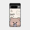 Cute Bear Glossy Metal Case Cover For Google Pixel 8 Pro 5G
