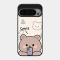 Cute Bear Glossy Metal Case Cover For Google Pixel 9 Pro 5G