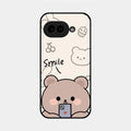 Cute Bear Glossy Metal Case Cover For Google Pixel 9A 5G