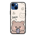 Cute Bear Glossy Metal Case Cover For iPhone 13 mini
