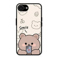 Cute Bear Glossy Metal Case Cover For iPhone 16e