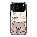 Cute Bear Glossy Metal Case Cover For iPhone 17 Pro Max