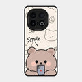 Cute Bear Glossy Metal Case Cover For Iqoo 13 5G