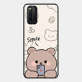 Cute Bear Glossy Metal Case Cover For Iqoo 3 5G