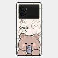 Cute Bear Glossy Metal Case Cover For Iqoo 9 Pro 5G