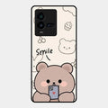 Cute Bear Glossy Metal Case Cover For Iqoo 9T 5G